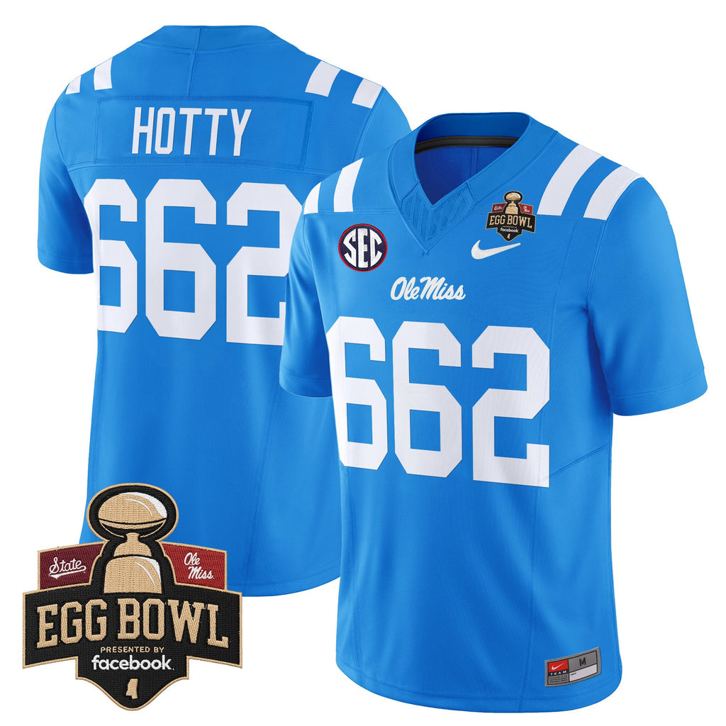 Men's Ole Miss Rebels 2025 Egg Bowl Vapor Limited Jersey - All Stitched