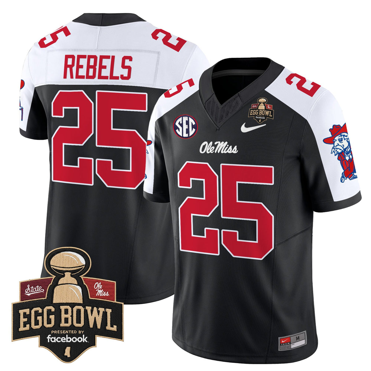 Men's Ole Miss Rebels 2025 Egg Bowl Vapor Limited Jersey - All Stitched