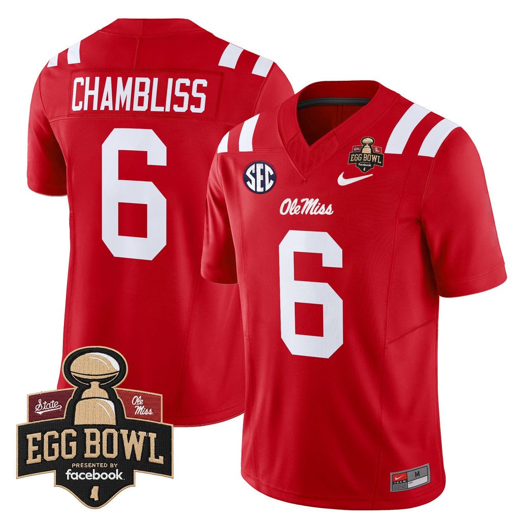Men's Ole Miss Rebels 2025 Egg Bowl Vapor Limited Jersey - All Stitched