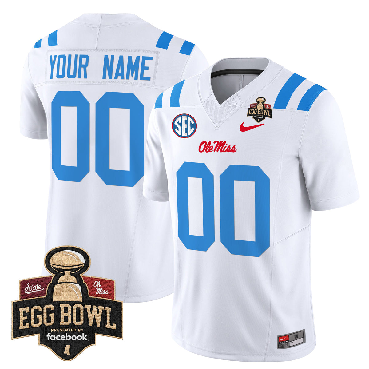 Ole Miss Rebels 2025 Egg Bowl Vapor Limited Custom Jersey - All Stitched