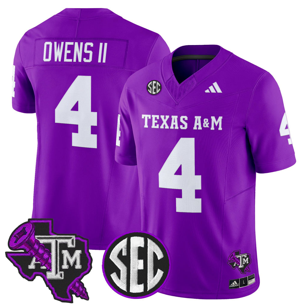 Men's Texas A&M Aggies DJ Screw Vapor Limited Jersey - All Stitched