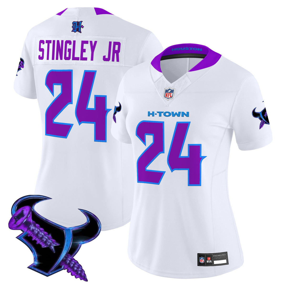 Women's Houston Texans 2025 DJ Screw Vapor Limited Jersey - All Stitched