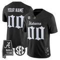 Alabama Crimson Tide 'Gothic Edition' Vapor Limited Custom Jersey - Alabama Map - All Stitched