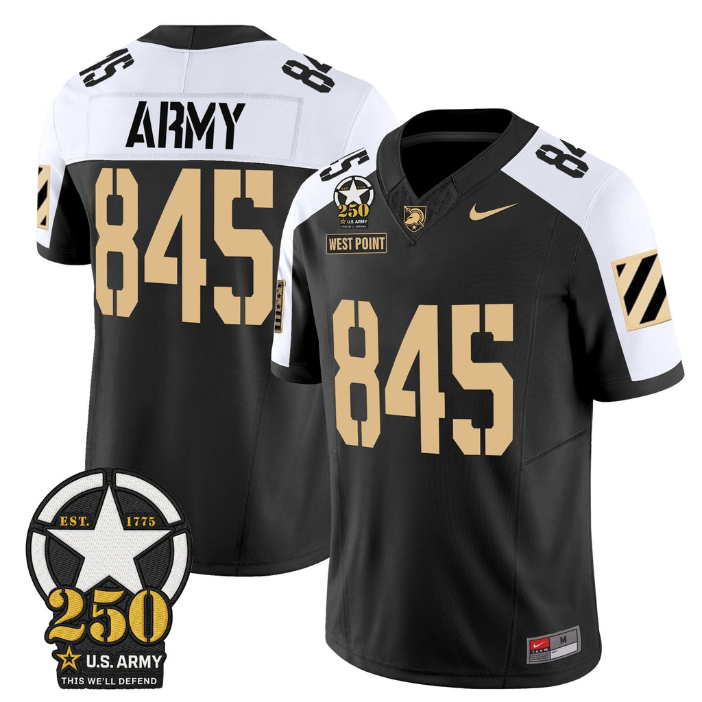 Men's Army Black Knights 250th Anniversary Patch Vapor Limited Jersey - All Stitched