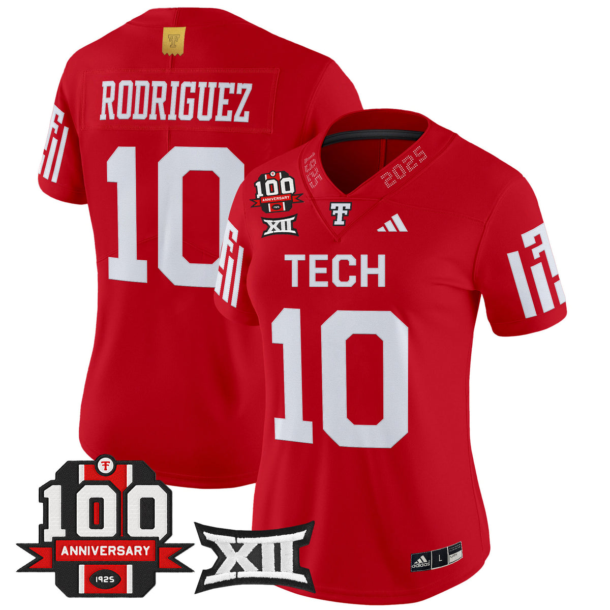 Women's Texas Tech Red Raiders 2025 Vapor Limited Jersey - 100th Anniversary Patch - All Stitched