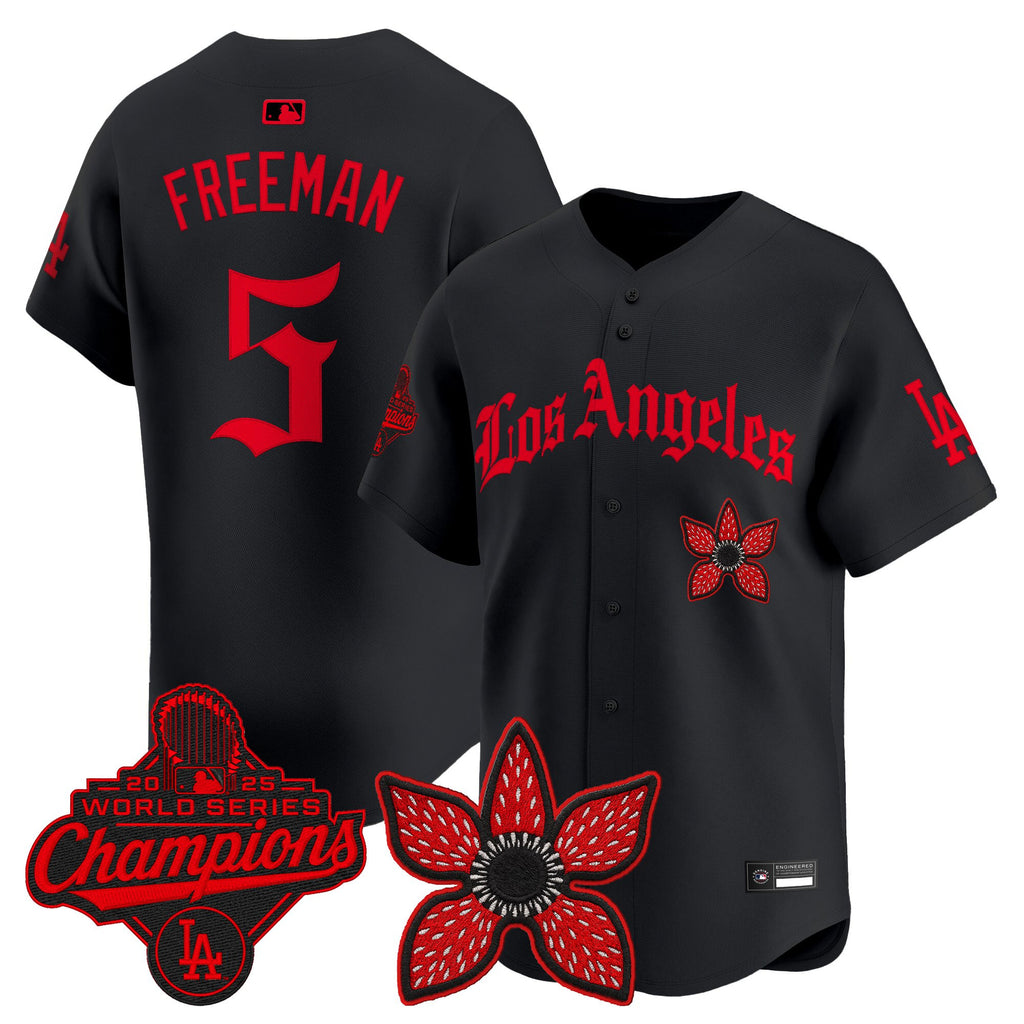 Dodgers 2025 World Series Champions x Stranger Things Vapor Premier Jersey - All Stitched