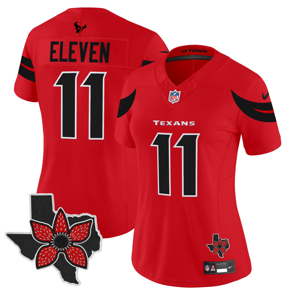 Women's Houston Texans 'Stranger Things Edition' Vapor Limited Jersey - All Stitched
