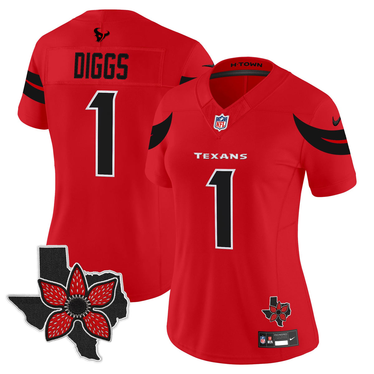 Women's Houston Texans 'Stranger Things Edition' Vapor Limited Jersey - All Stitched
