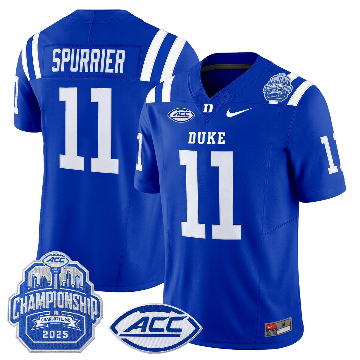Men's Duke Blue Devils 2025 ACC Championship Vapor Limited Jersey - All Stitched