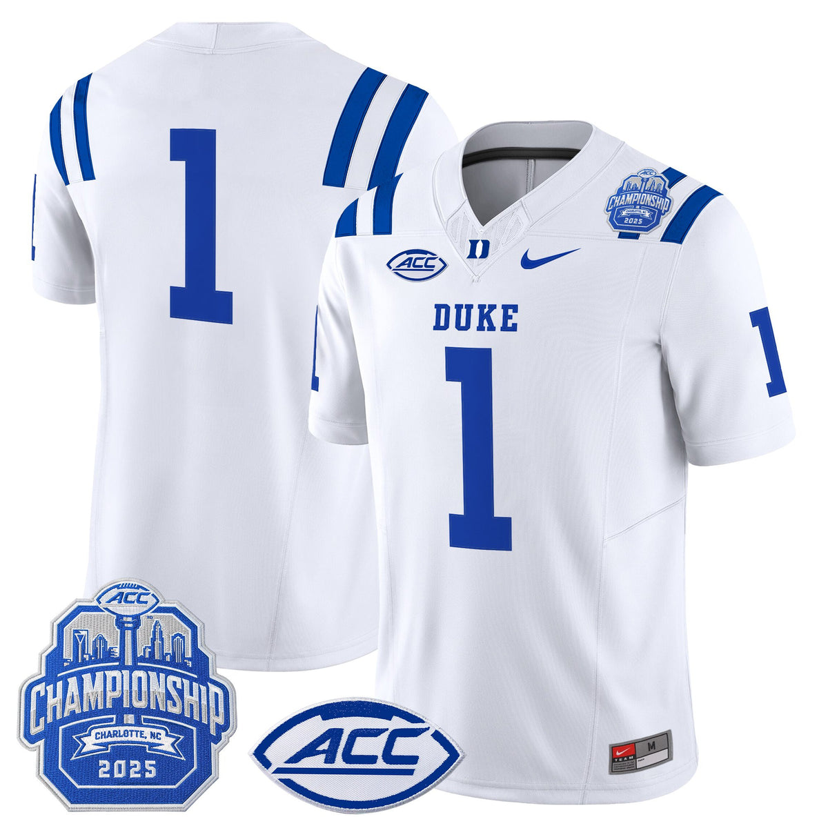 Men's Duke Blue Devils 2025 ACC Championship Vapor Limited Jersey - All Stitched