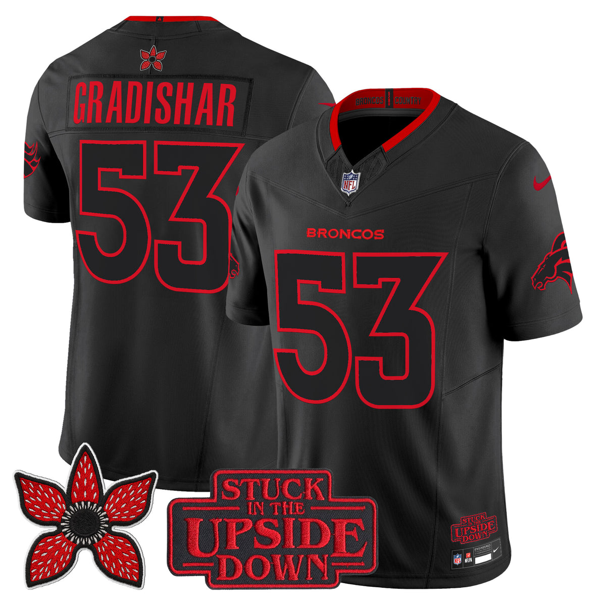 Denver Broncos 'Stranger Things Edition' Vapor Limited Jersey - All Stitched
