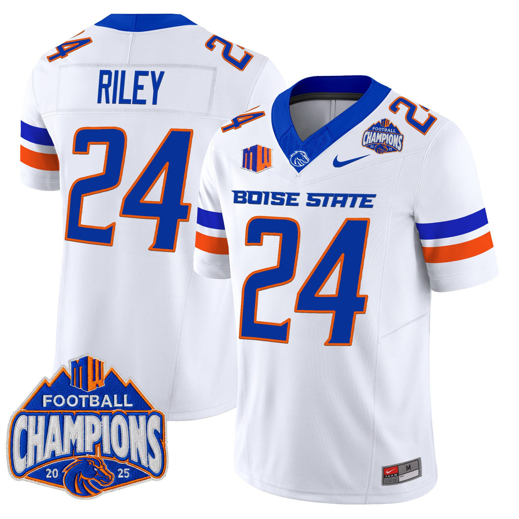 Men's Boise State Broncos 2025 Mountain West Football Champions Vapor Limited Jersey - All Stitched