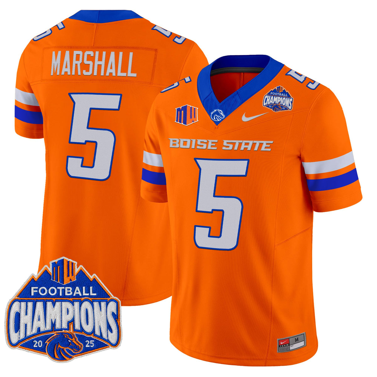 Men's Boise State Broncos 2025 Mountain West Football Champions Vapor Limited Jersey - All Stitched