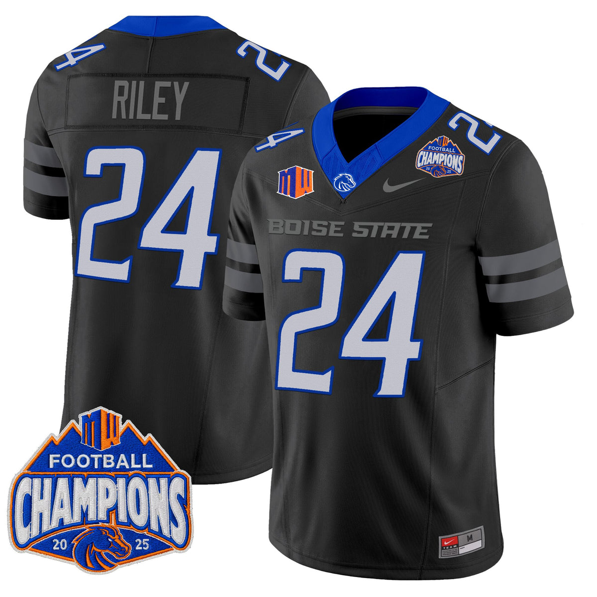 Men's Boise State Broncos 2025 Mountain West Football Champions Vapor Limited Jersey - All Stitched