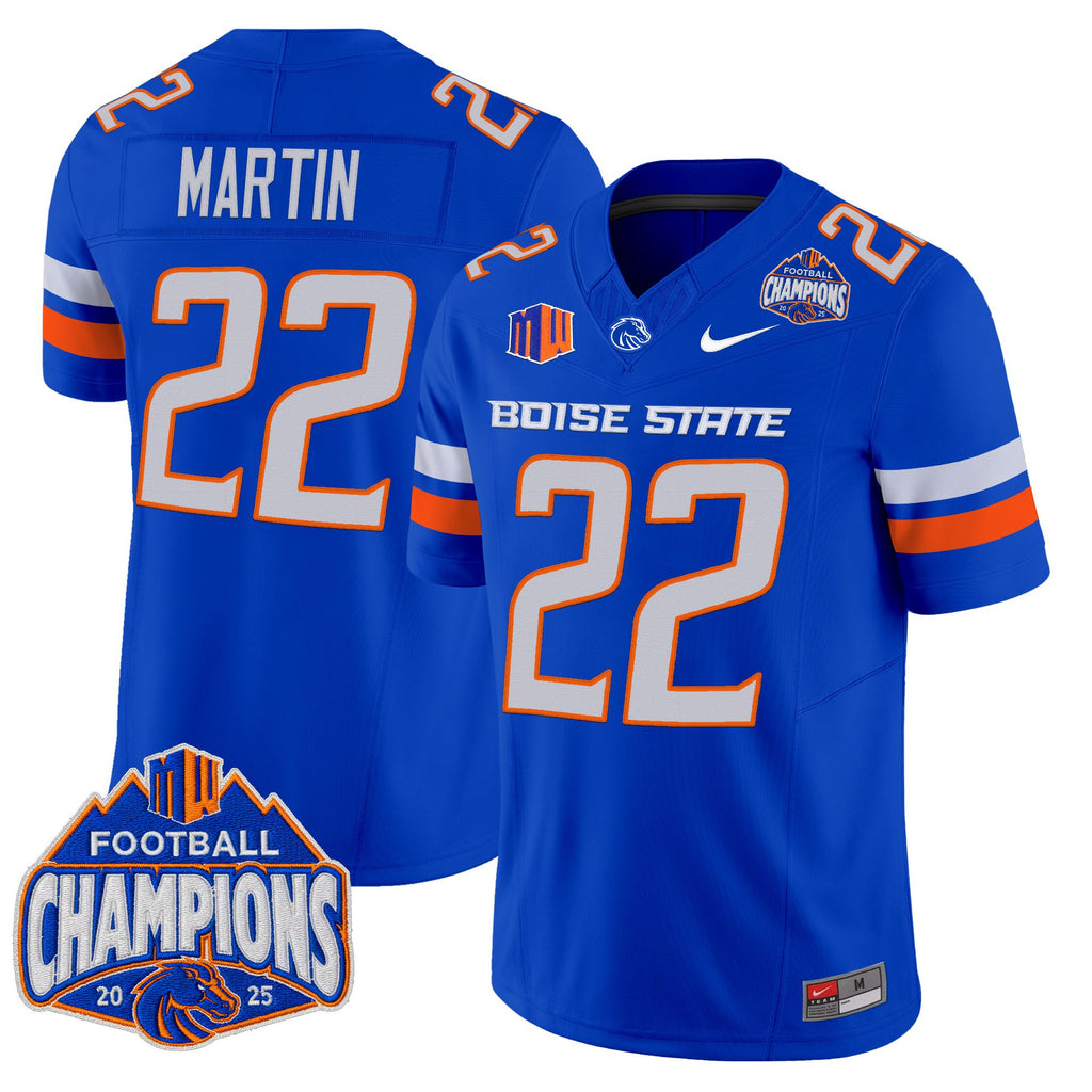 Men's Boise State Broncos 2025 Mountain West Football Champions Vapor Limited Jersey - All Stitched