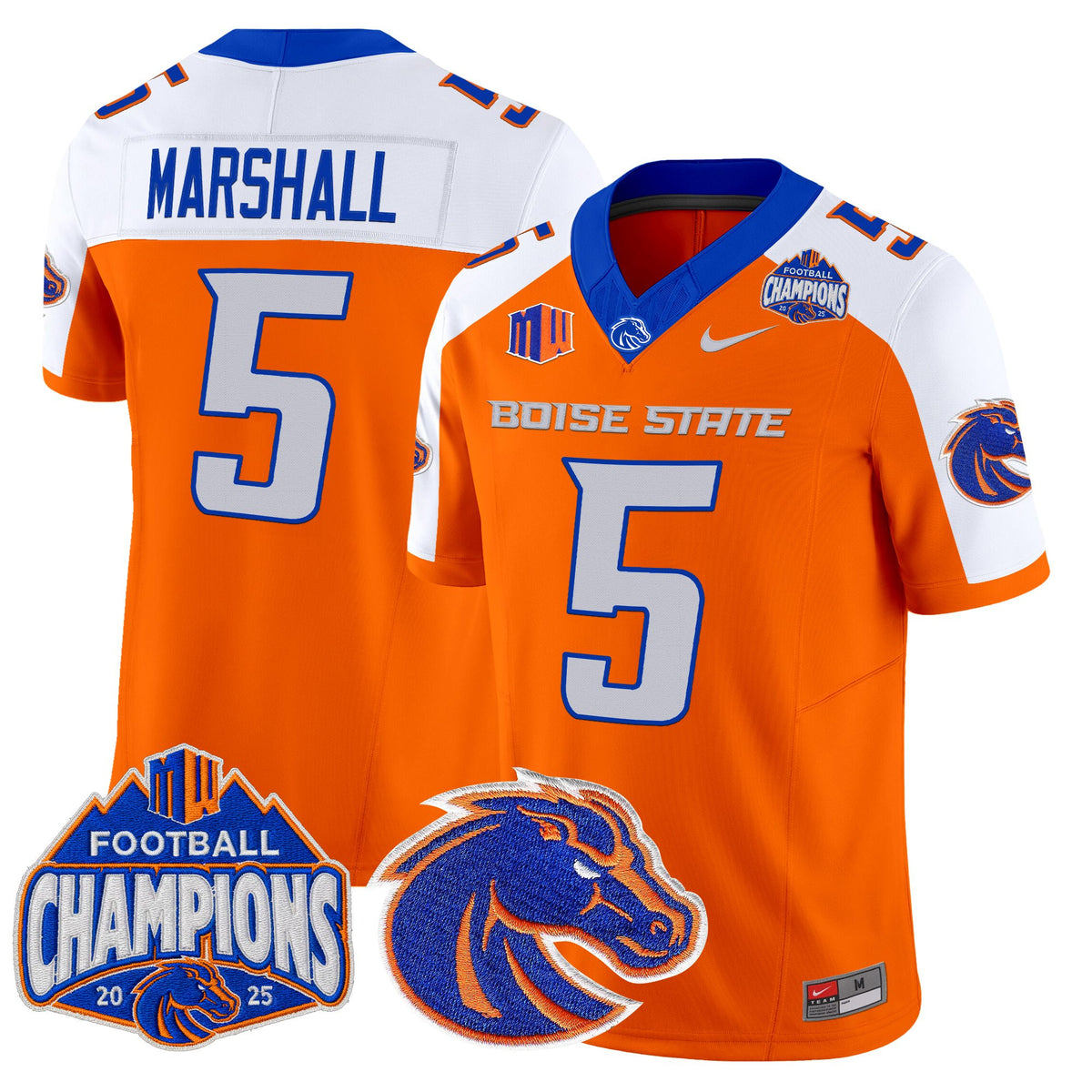 Men's Boise State Broncos 2025 Mountain West Football Champions Vapor Limited Jersey - All Stitched