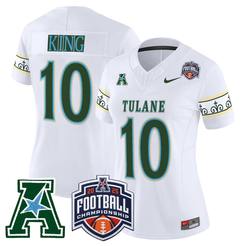 Women's Tulane Green Wave 'City Edition' Vapor Limited Jersey - 2025 AAC Championship Patch - All Stitched