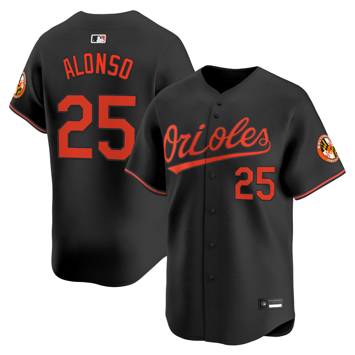 #25 Pete Alonso Baltimore Orioles Vapor Premier Limited Jersey – All Stitched