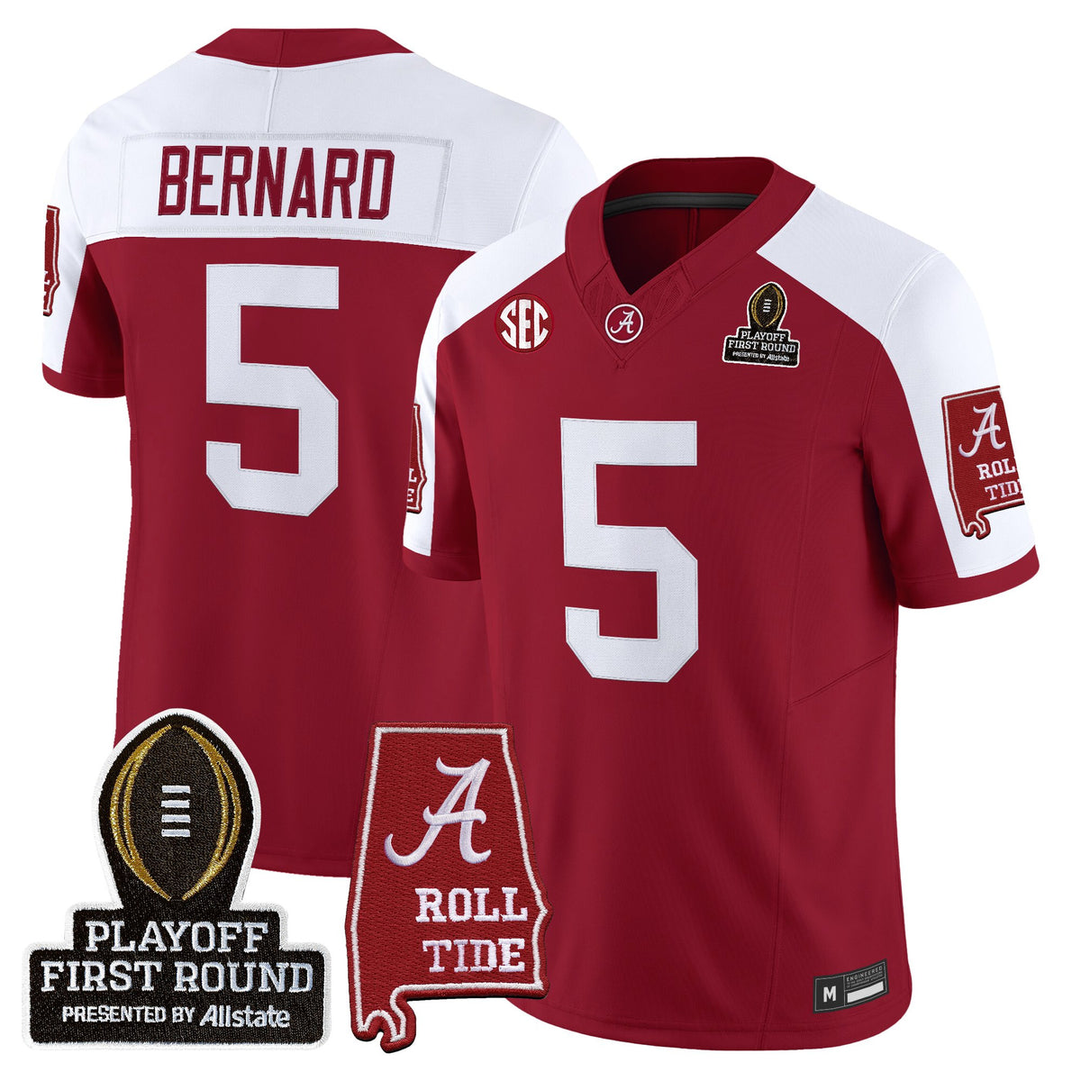 Men's Alabama Crimson Tide 2025 Playoff First Round Vapor Limited Jersey - All Stitched