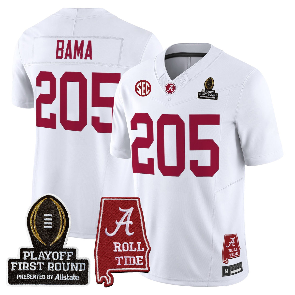Men's Alabama Crimson Tide 2025 Playoff First Round Vapor Limited Jersey - All Stitched
