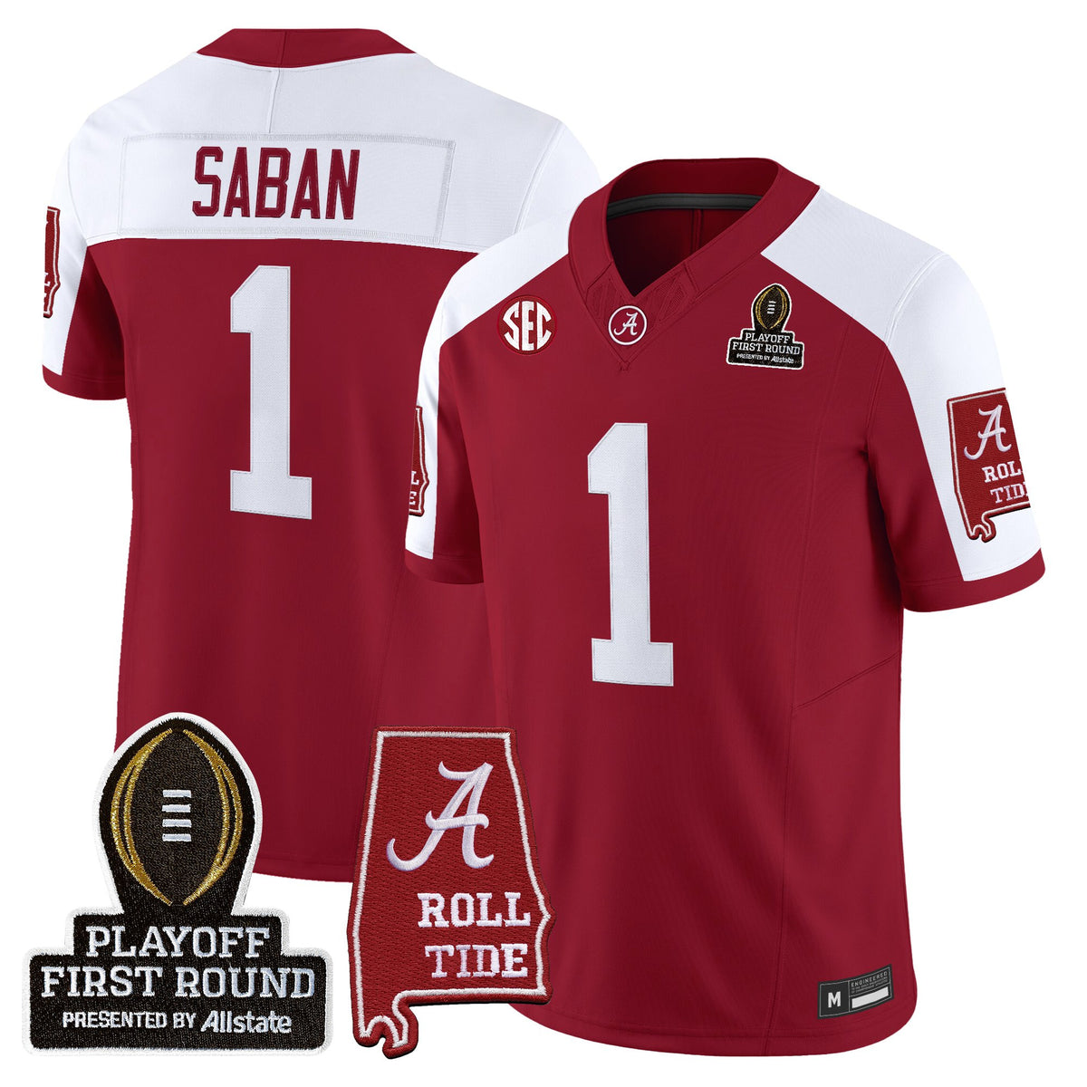 Men's Alabama Crimson Tide 2025 Playoff First Round Vapor Limited Jersey - All Stitched