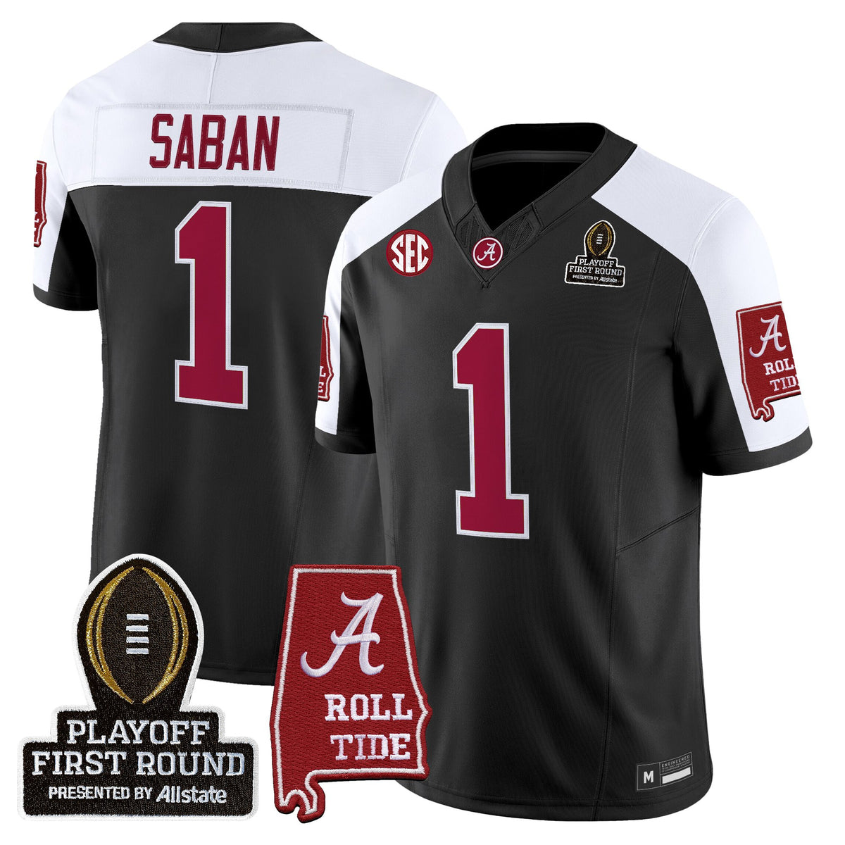 Men's Alabama Crimson Tide 2025 Playoff First Round Vapor Limited Jersey - All Stitched