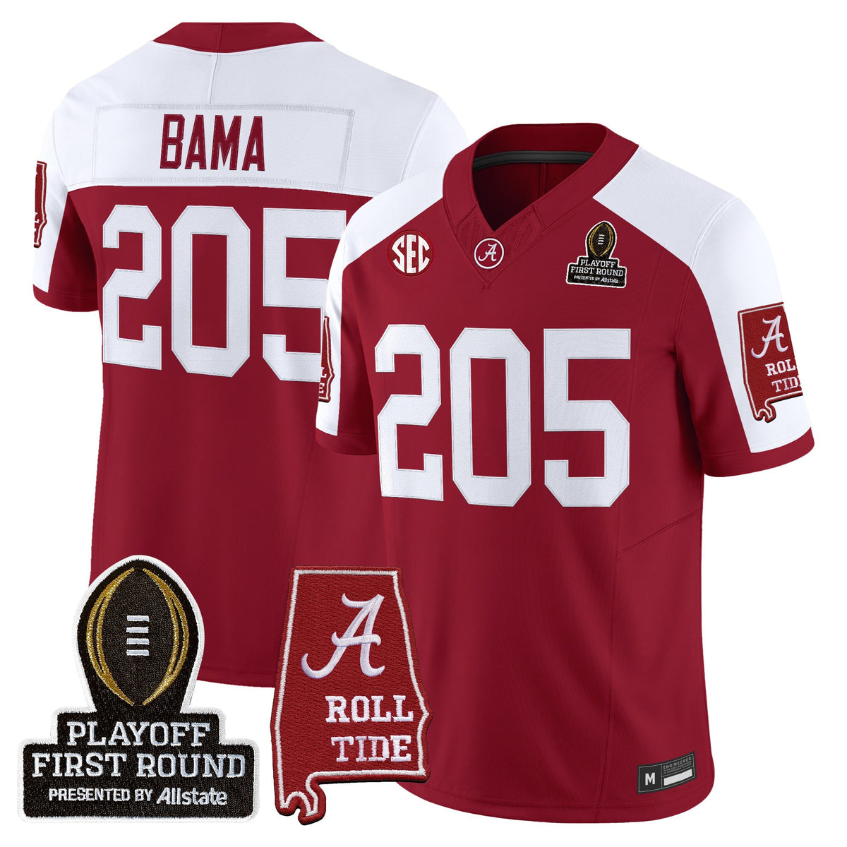 Men's Alabama Crimson Tide 2025 Playoff First Round Vapor Limited Jersey - All Stitched