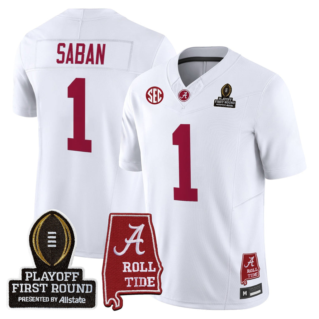 Men's Alabama Crimson Tide 2025 Playoff First Round Vapor Limited Jersey - All Stitched