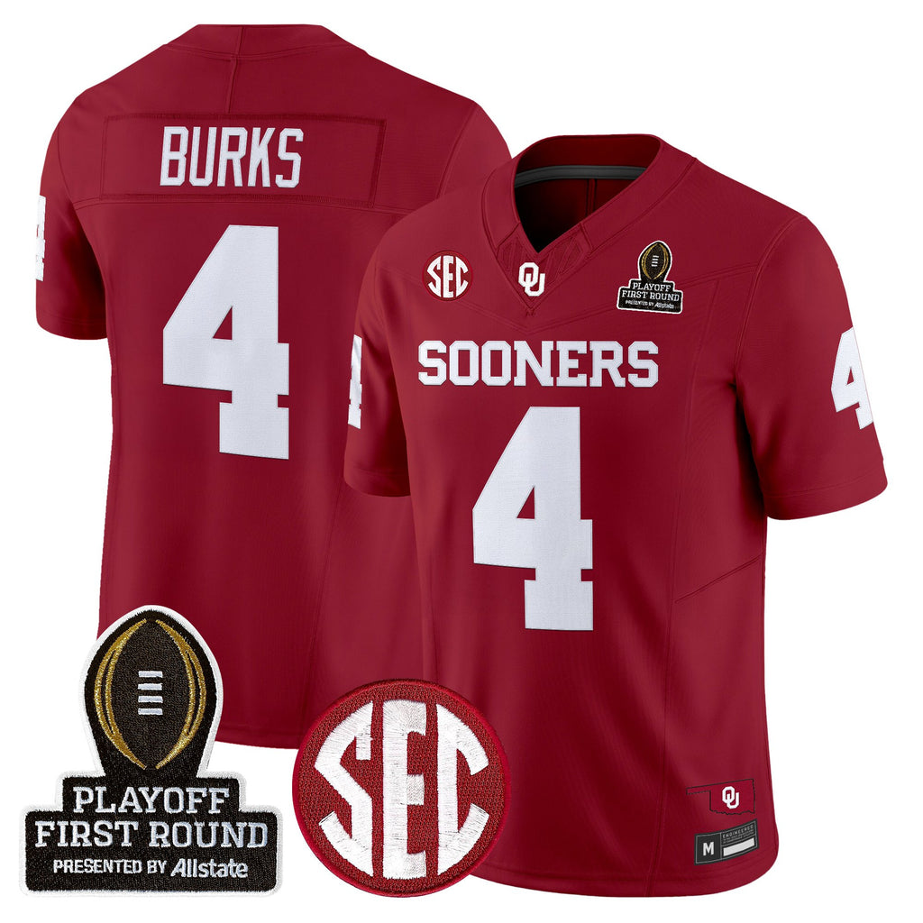 Men's Oklahoma Sooners 2025 Playoff First Round Vapor Limited Jersey - All Stitched