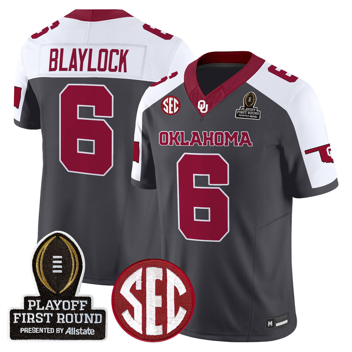 Men's Oklahoma Sooners 2025 Playoff First Round Vapor Limited Jersey - All Stitched