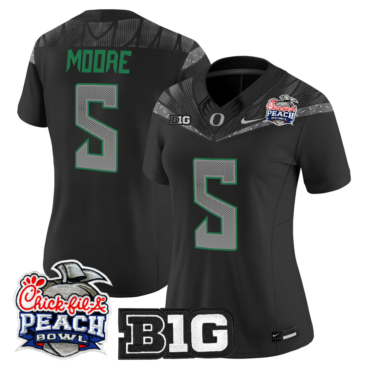 Women's Oregon Ducks 2026 Peach Bowl Vapor Limited Jersey - All Stitched