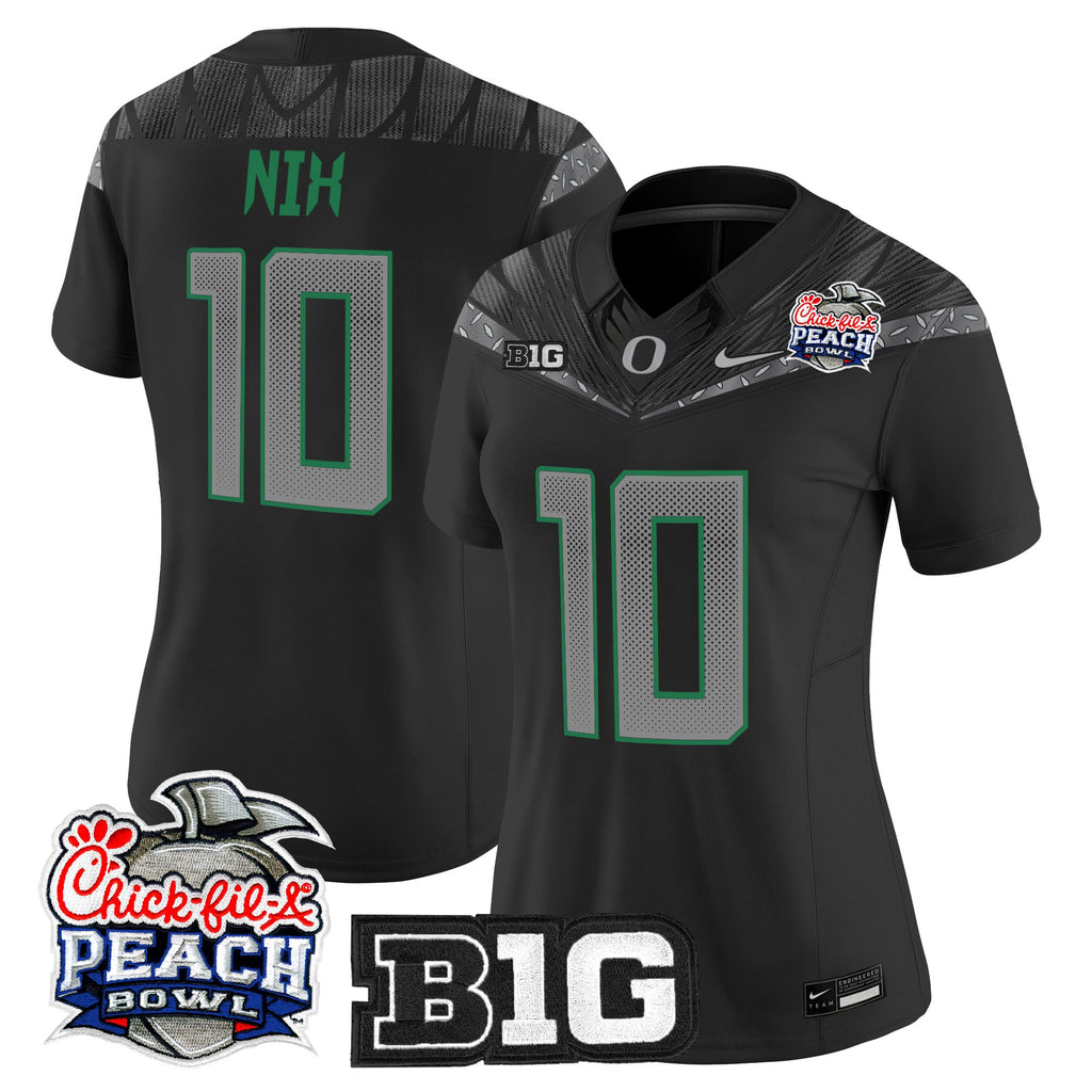 Women's Oregon Ducks 2026 Peach Bowl Vapor Limited Jersey - All Stitched
