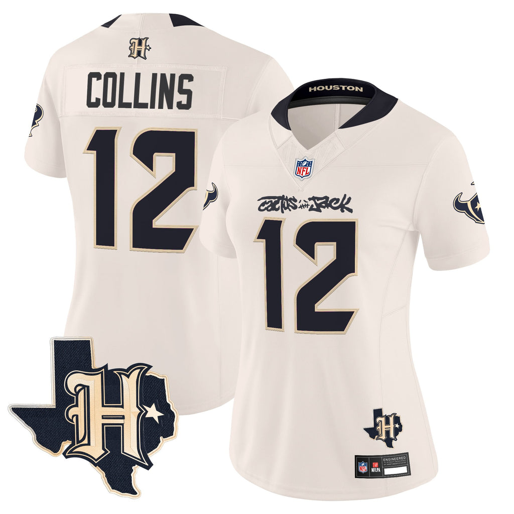 Women's Houston Texans x Cactus Jack Vapor Limited Jersey - All Stitched
