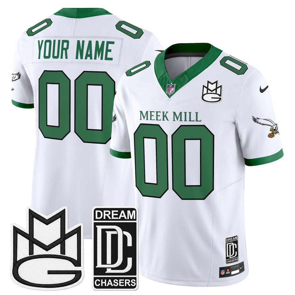 Philadelphia Eagles x Meek Mill Vapor Limited Custom Jersey - All Stitched