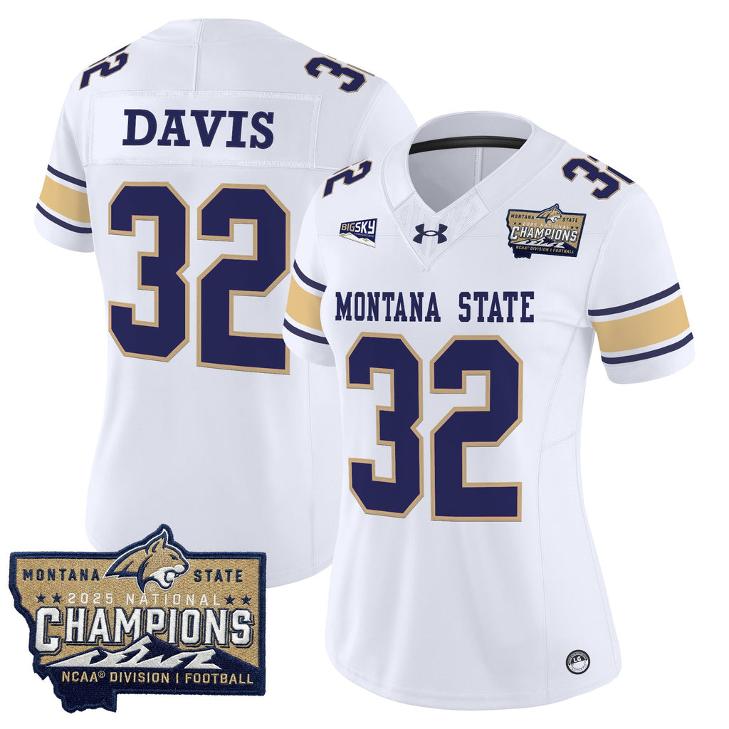 Women's Montana State Bobcats 2025 National Champions Vapor Limited Jersey - All Stitched