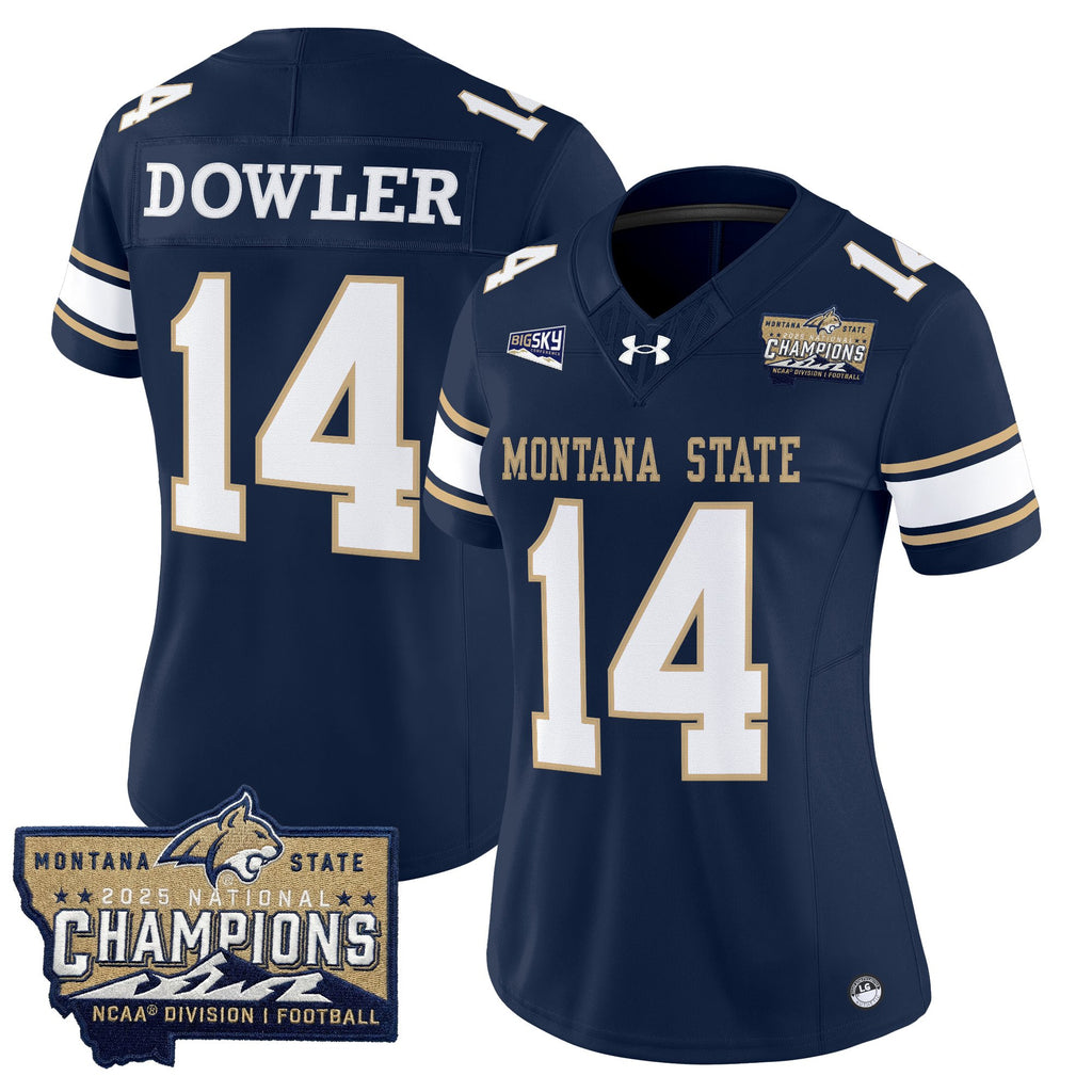 Women's Montana State Bobcats 2025 National Champions Vapor Limited Jersey - All Stitched