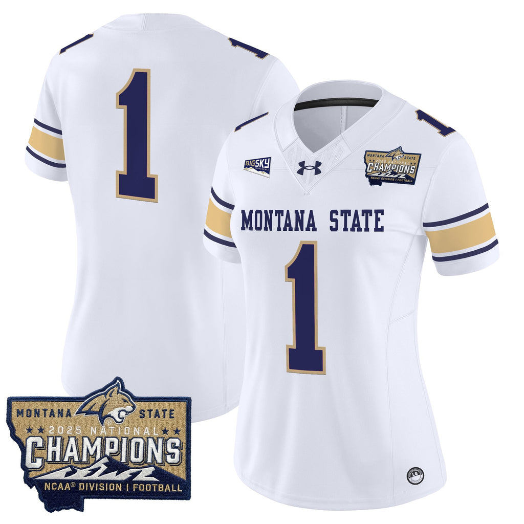 Women's Montana State Bobcats 2025 National Champions Vapor Limited Jersey - All Stitched