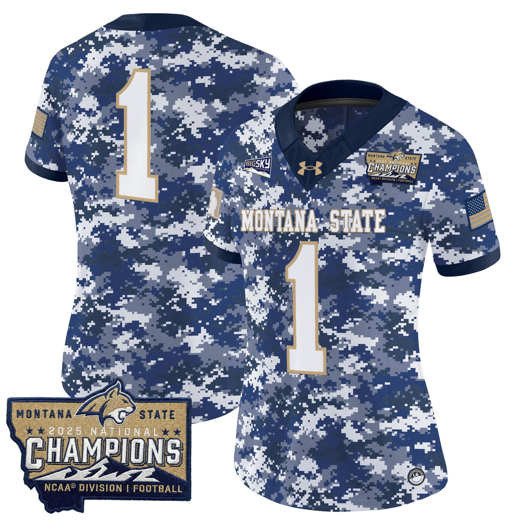 Women's Montana State Bobcats 2025 National Champions Vapor Limited Jersey - All Stitched