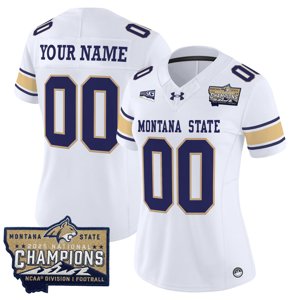 Montana State Bobcats 2025 National Champions Vapor Limited Custom Jersey - All Stitched