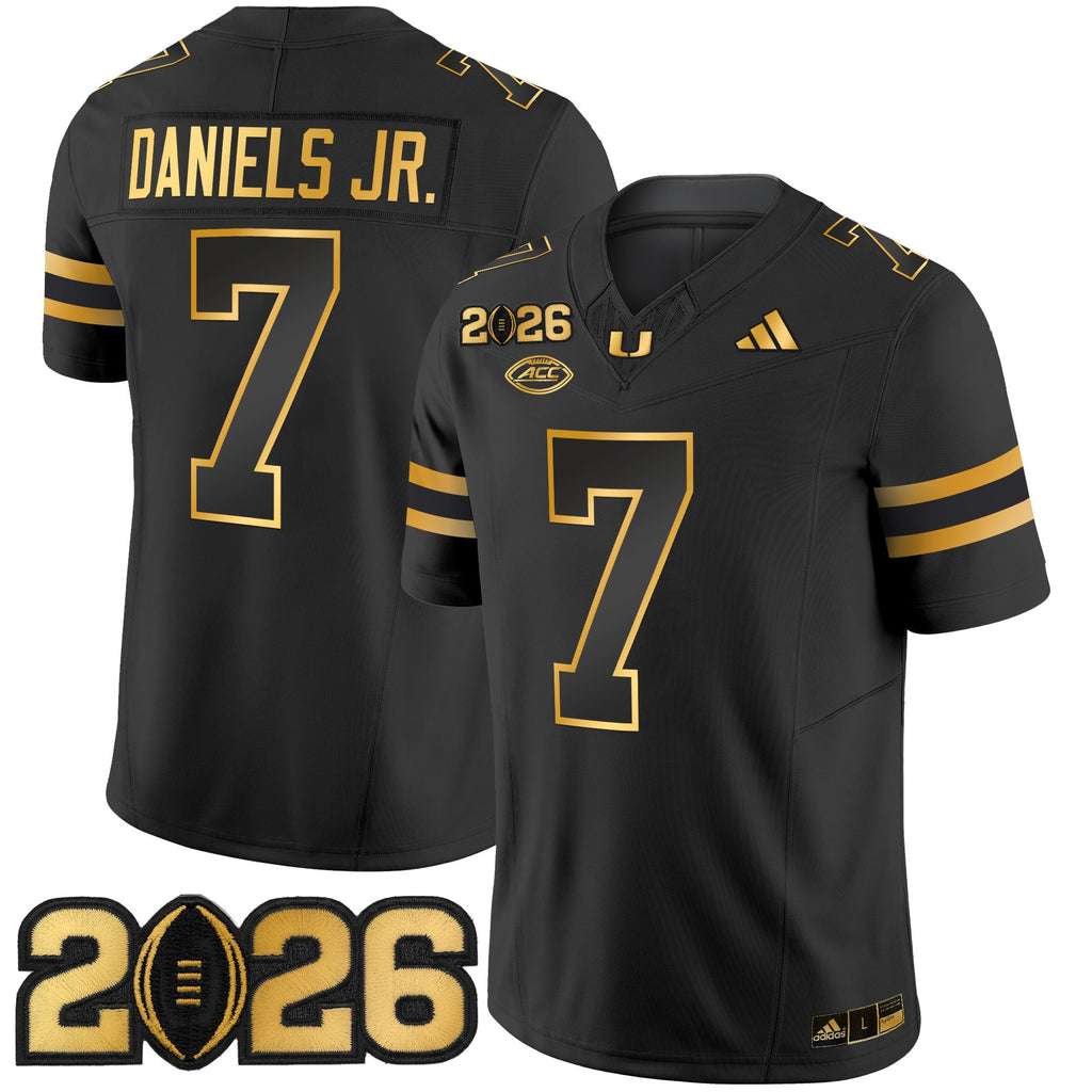 Men's Miami Hurricanes 2026 CFP Final Patch Gold Vapor Limited Jersey - All Stitched