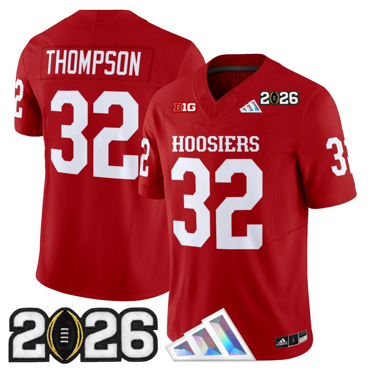 Men's Indiana Hoosiers 2026 CFP Final Patch Vapor Limited Jersey V4 - All Stitched