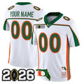 Miami Hurricanes Throwback Vapor Limited Custom Jersey - 2026 CFP Final & Florida Patch - All Stitched