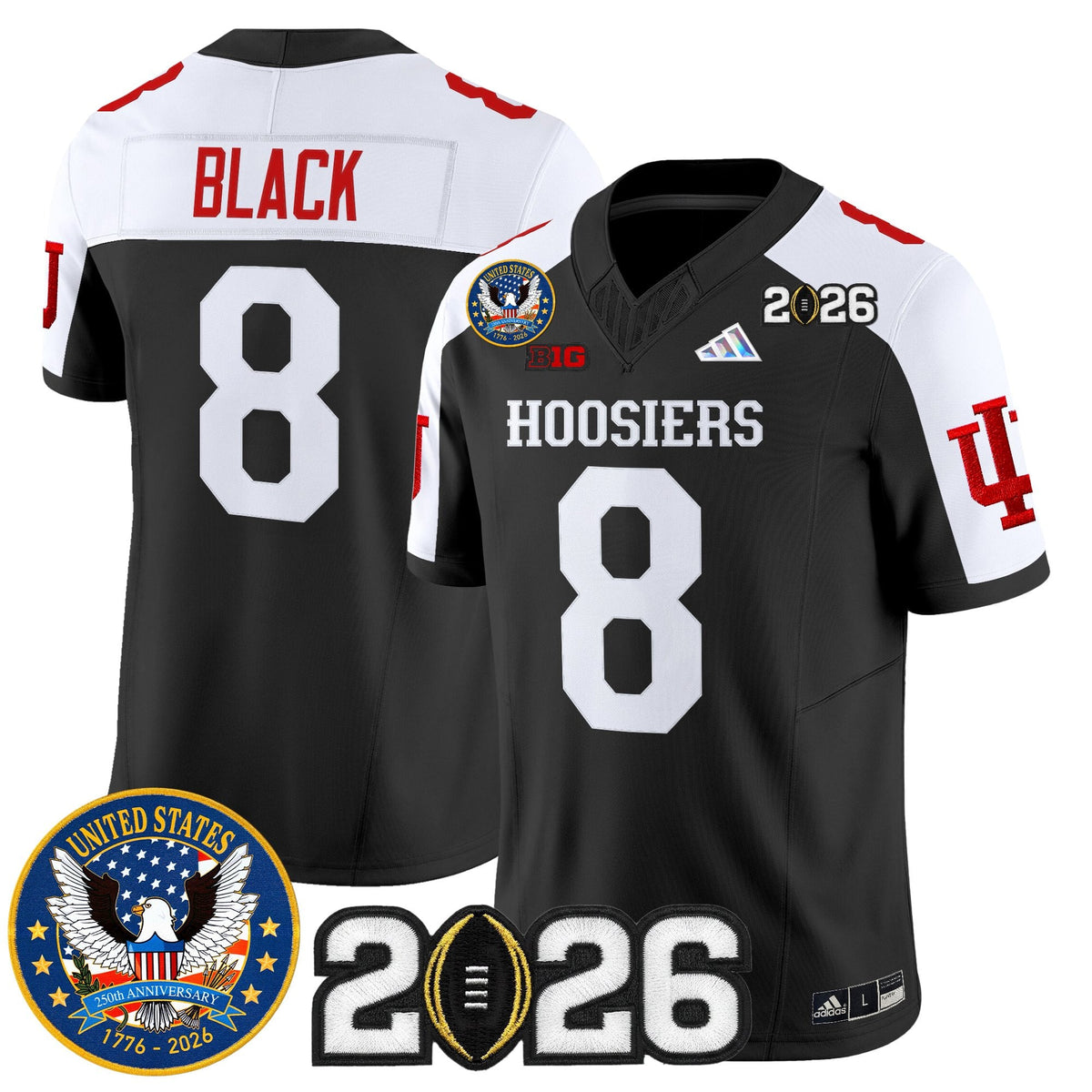 Men's Indiana Hoosiers "United States 250th Anniversary Patch" Vapor Limited Jersey - All Stitched