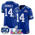 Men's Seattle Seahawks "Super Bowl LX & 50th Patch" Vapor Limited Jersey - All Stitched
