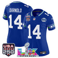 Women's Seattle Seahawks "Super Bowl LX & United States 250th Anniversary Patch" Vapor Limited Jersey - All Stitched