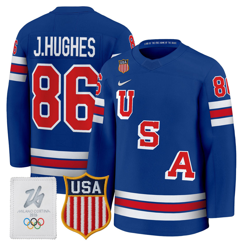 Men's 2026 USA Olympic Premium Hockey Jersey - All Stitched