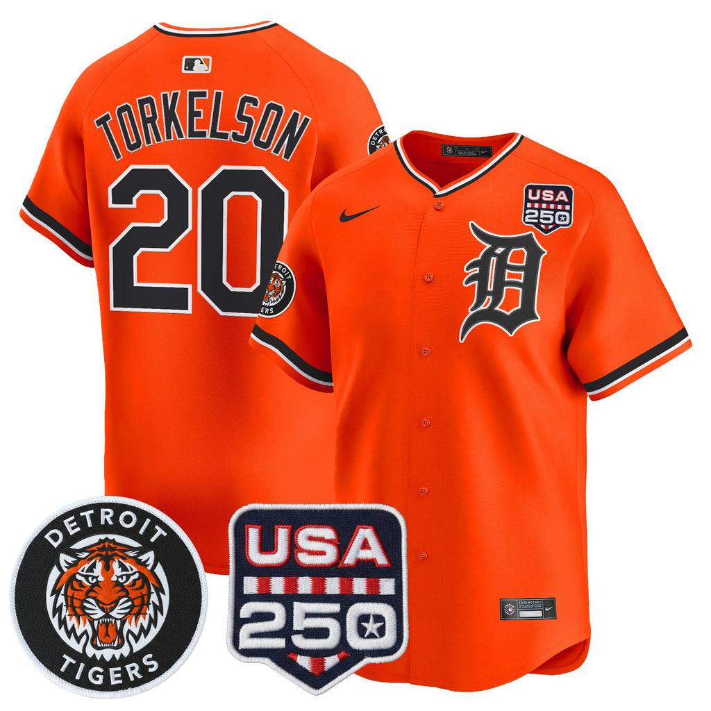 Men's Detroit Tigers 2026 Alternate Vapor Premier Limited Jersey - 250America Patch - All Stitched