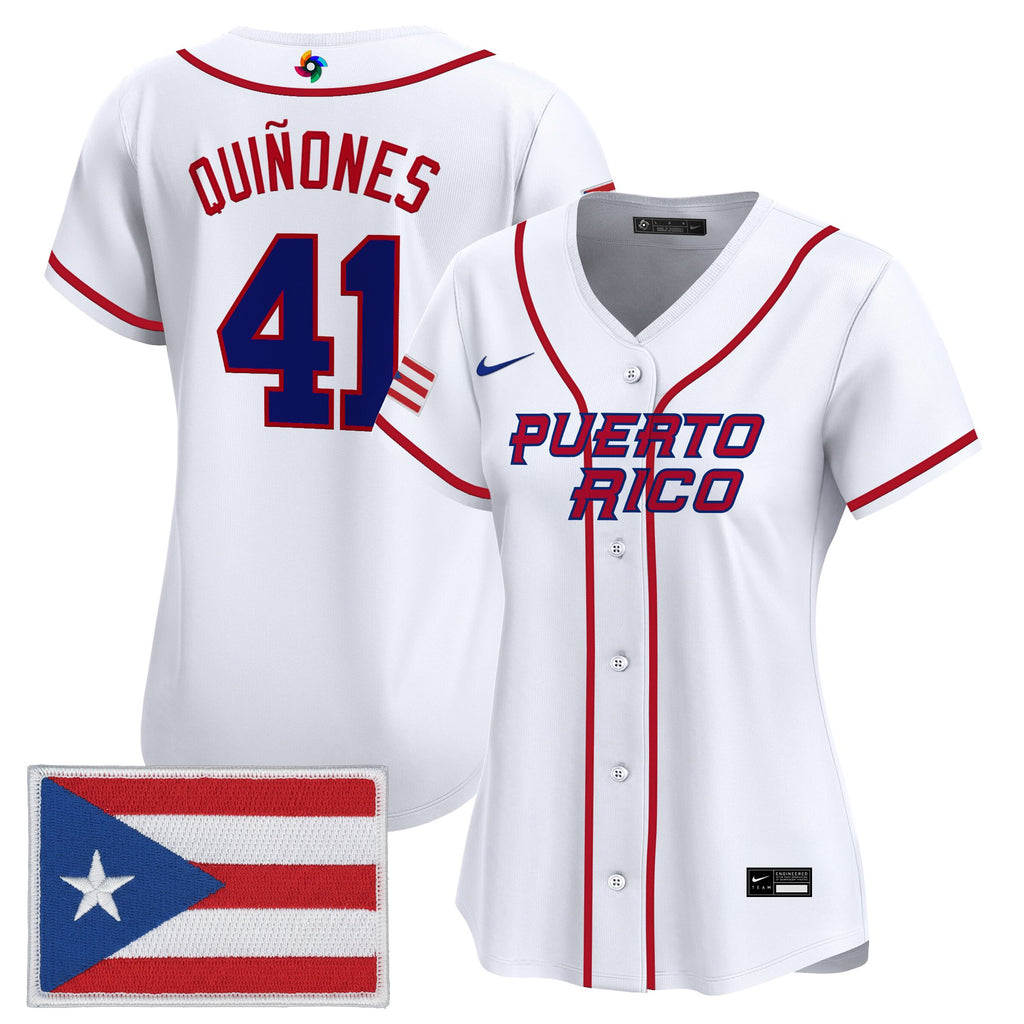 Women's Team Puerto Rico World Baseball Classic Vapor Premier Jersey - All Stitched