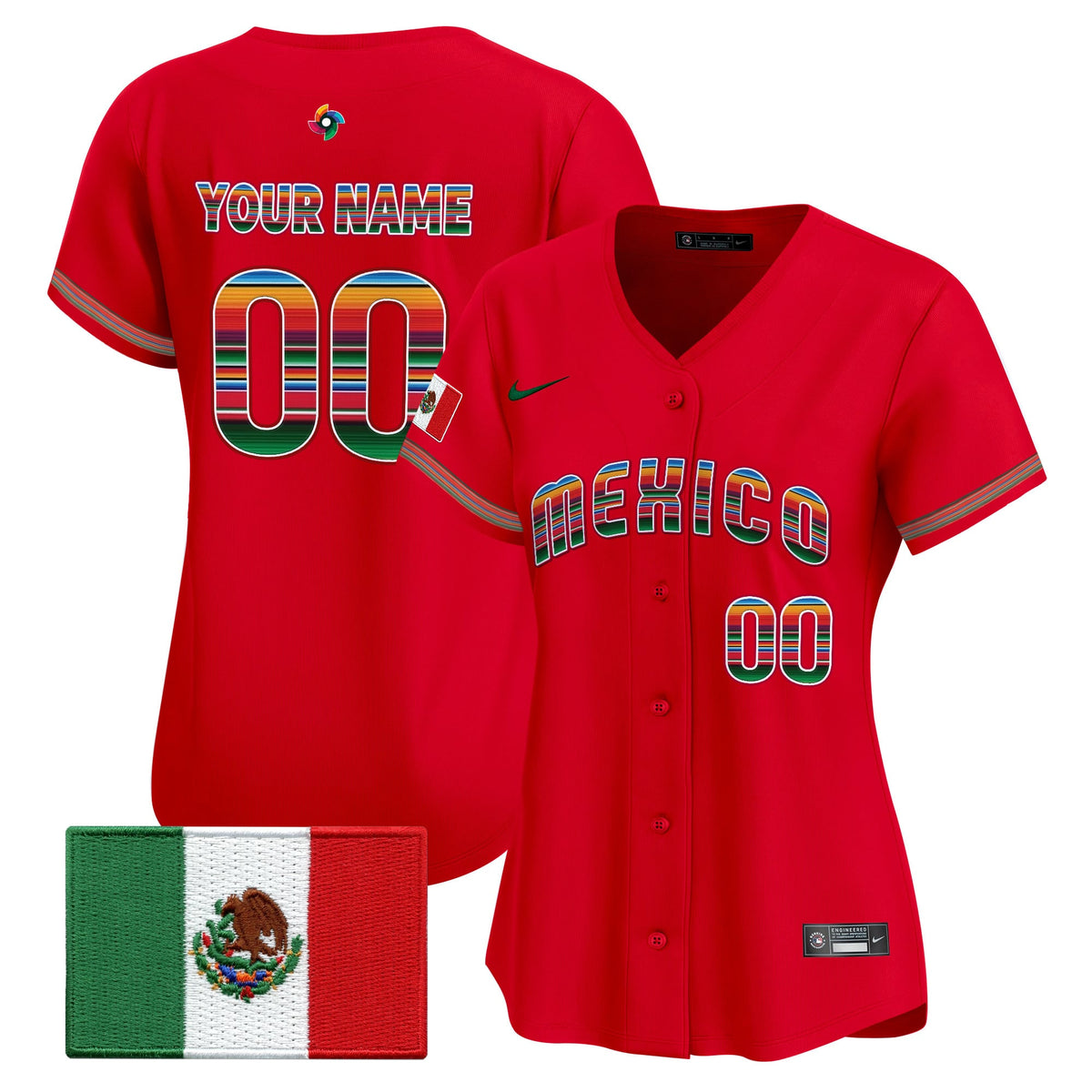 Team Mexico World Baseball Classic "Serape Edition" Vapor Premier Custom Jersey - 2026 Roster - All Stitched