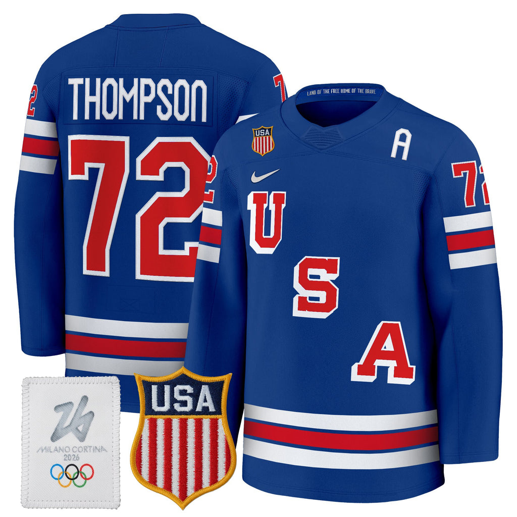 Men's 2026 USA Olympic Premium Hockey Jersey - All Stitched